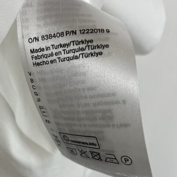 COS Size EURO 34 US 4 / S Cotton Rubab Tunic Top White Resort Wear Minimalist - Picture 8 of 8